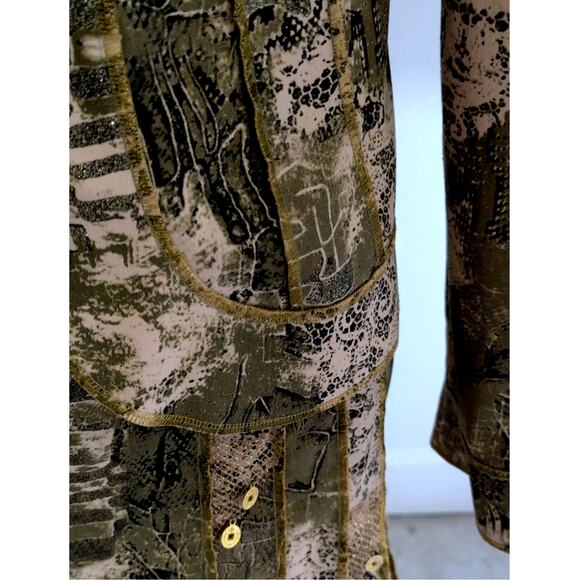 Vintage 90's suit Vual cotton European sz 12-14 Highly stylized 80's 90's EUC - Picture 4 of 10